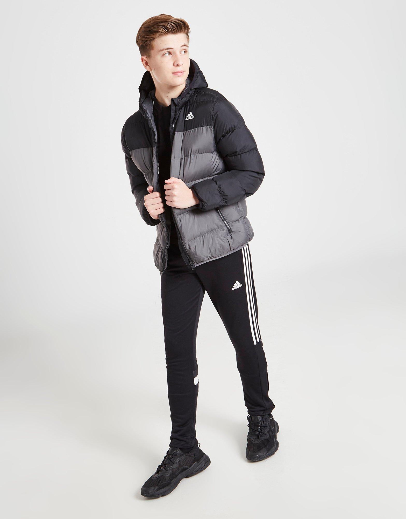 Детско зимно яке ADIDAS ЯКЕ ЗИМНО CB BOS JCKT BLK/GRY BOY HT9924 Сив