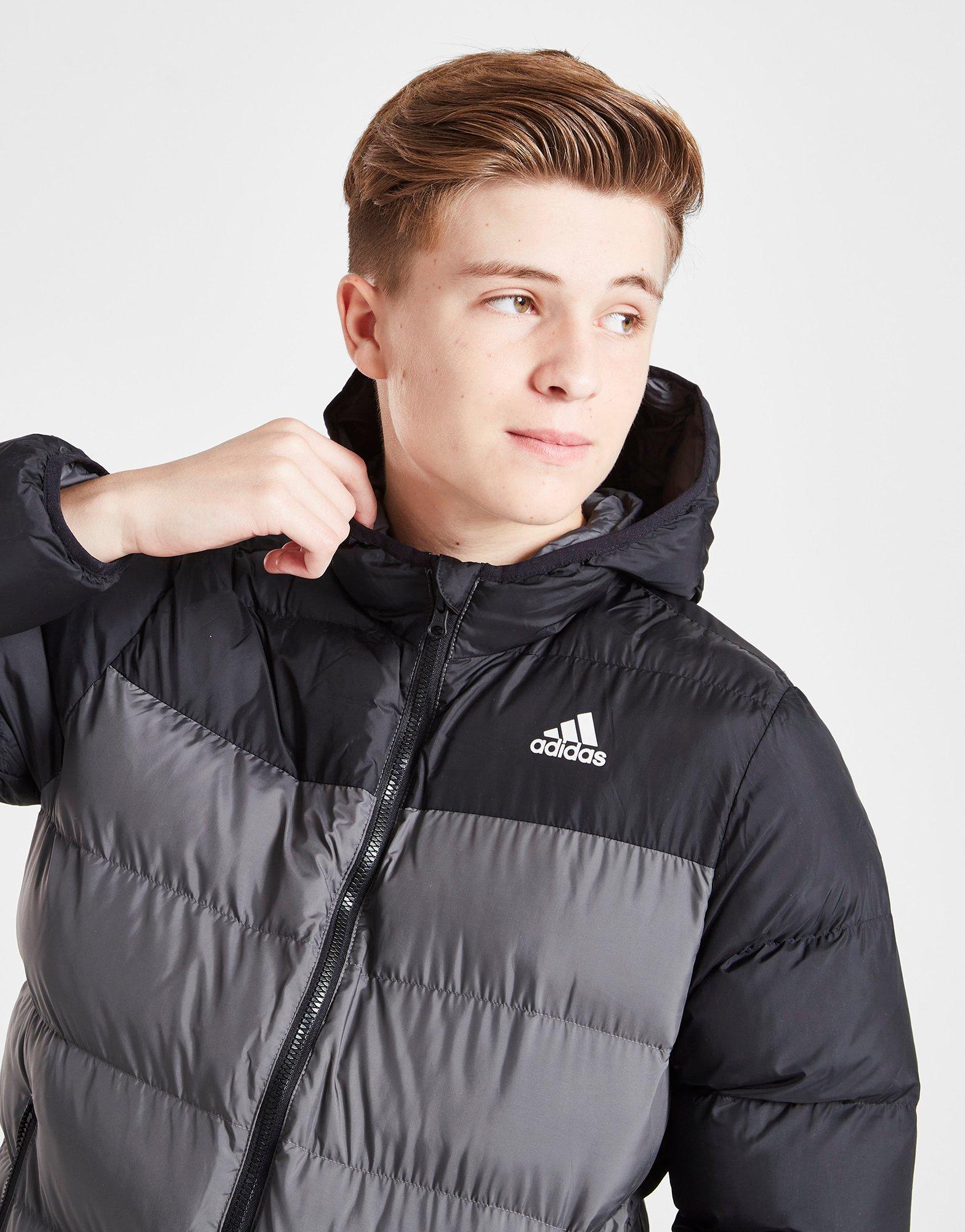 Детско зимно яке ADIDAS ЯКЕ ЗИМНО CB BOS JCKT BLK/GRY BOY HT9924 Сив