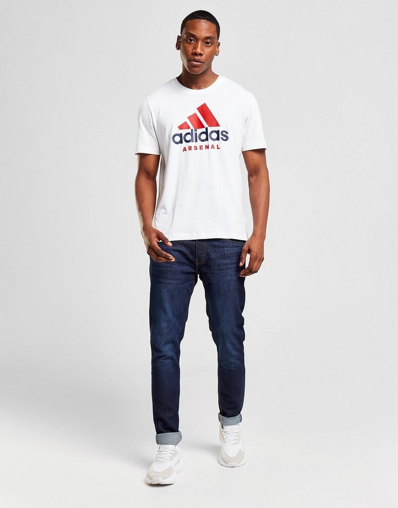 Koszulka, t-shirt męski ADIDAS KRÓTKI RĘKAW ARSENAL FC DNA T-SHIRT HF4041 Biały
