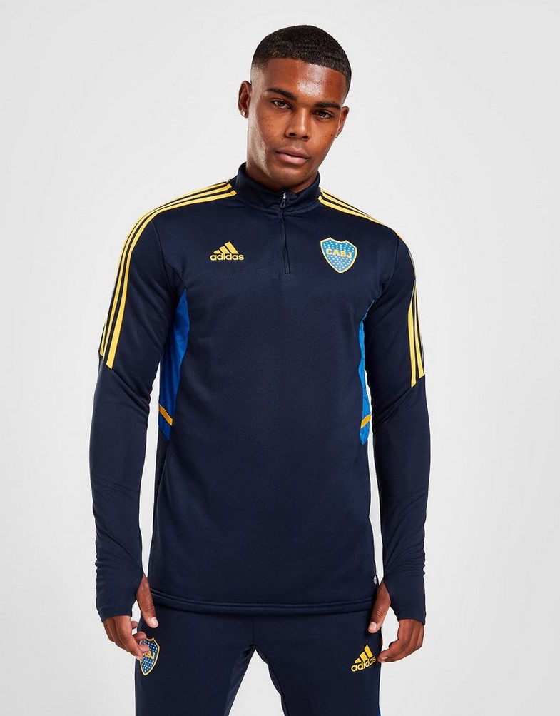 Komplet dresowy męski ADIDAS DRES BOCA JUNIORS TRAINING TOP HC0986 Granatowy