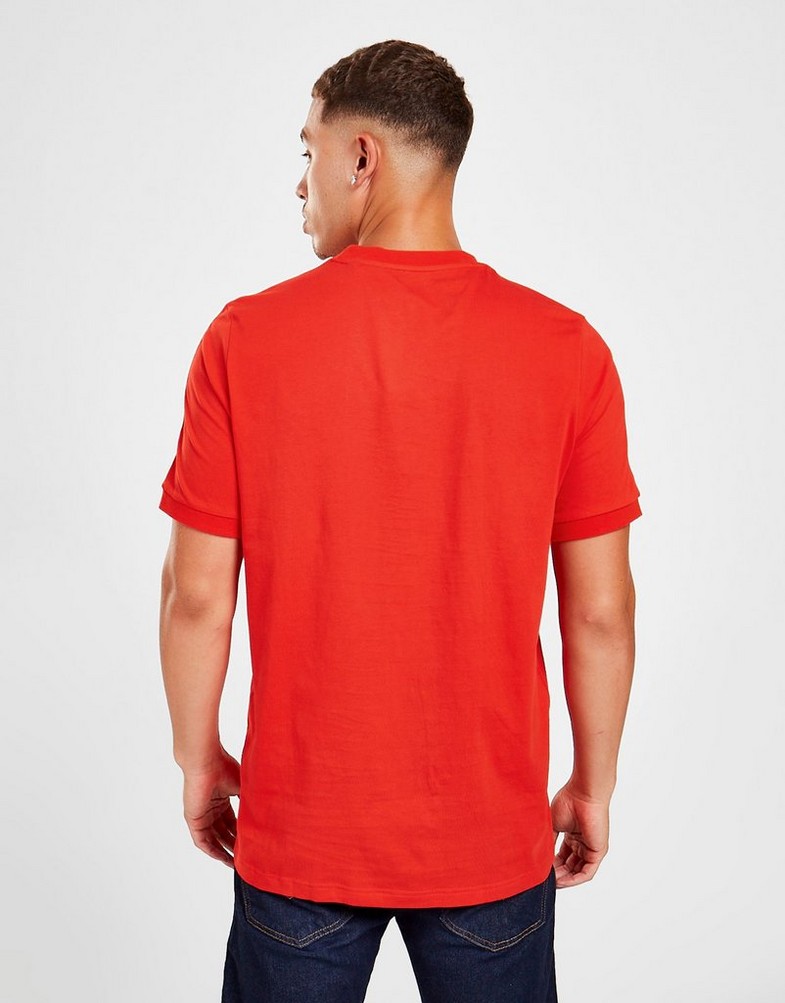 Koszulka, t-shirt męski ADIDAS KRÓTKI RĘKAW FC BAYERN MUNICH DNA 3-STRIPES T-SHIRT HF1361 Czerwony
