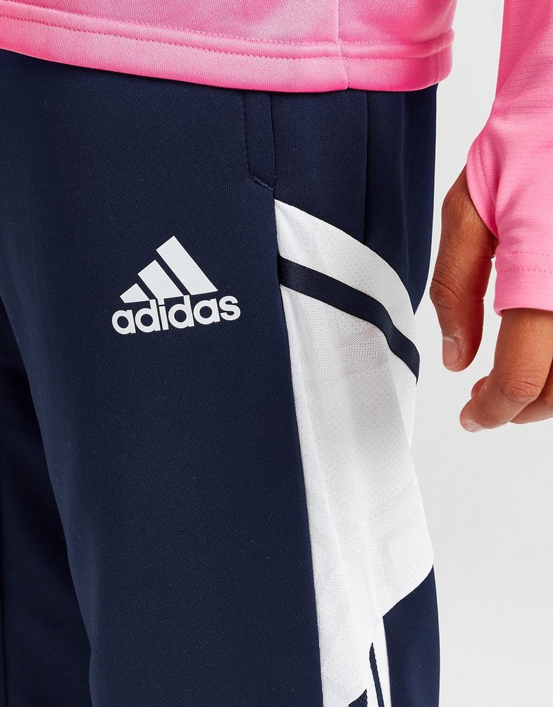Komplet dresowy dziecięcy ADIDAS DRES OLYMPIQUE LYON TRAINING TRACK PANTS JUNIOR GA8991 Granatowy