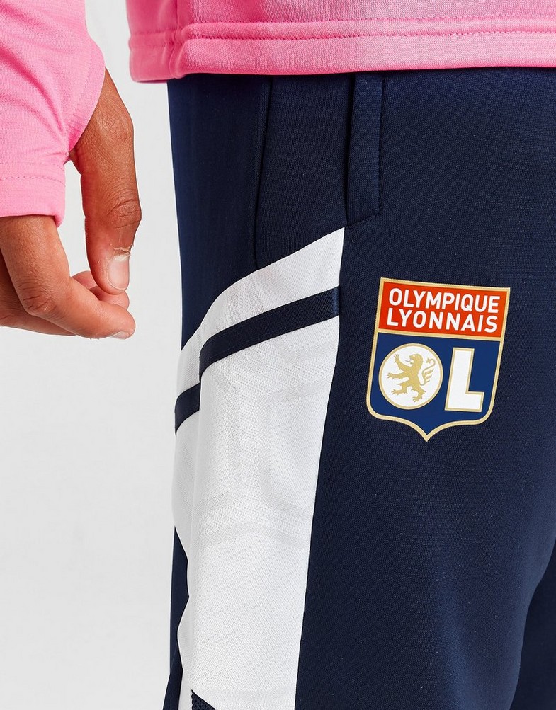 Komplet dresowy dziecięcy ADIDAS DRES OLYMPIQUE LYON TRAINING TRACK PANTS JUNIOR GA8991 Granatowy