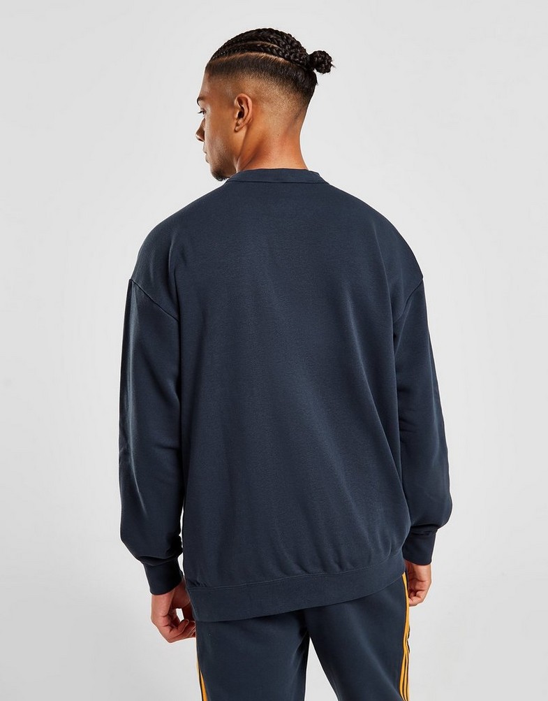 Koszulka, t-shirt męski ADIDAS KRÓTKI RĘKAW REAL MADRID DNA CREW SWEATSHIRT HD1329 Granatowy