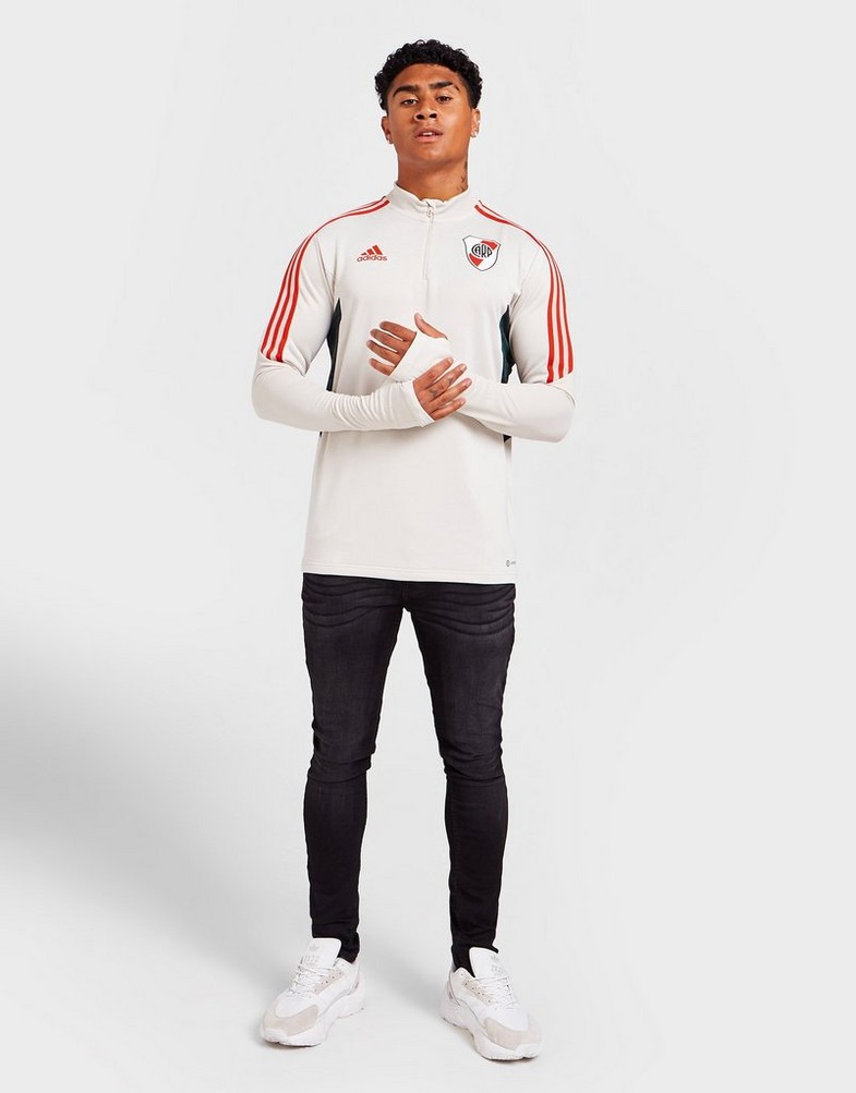 Komplet dresowy męski ADIDAS DRES RIVER PLATE TRAINING TOP HC1041 Srebrny