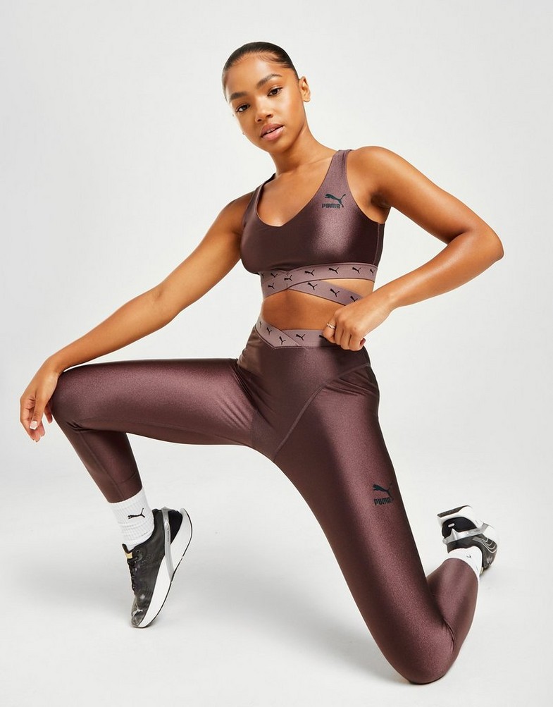 Legginsy damskie PUMA LEGGINGS DARE TO TIGHTS 53562975 Fioletowy