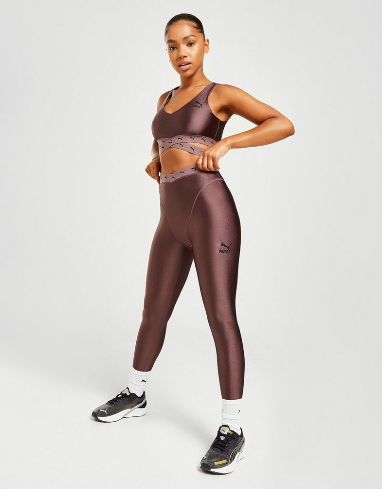 Legginsy damskie PUMA LEGGINGS DARE TO TIGHTS 53562975 Fioletowy
