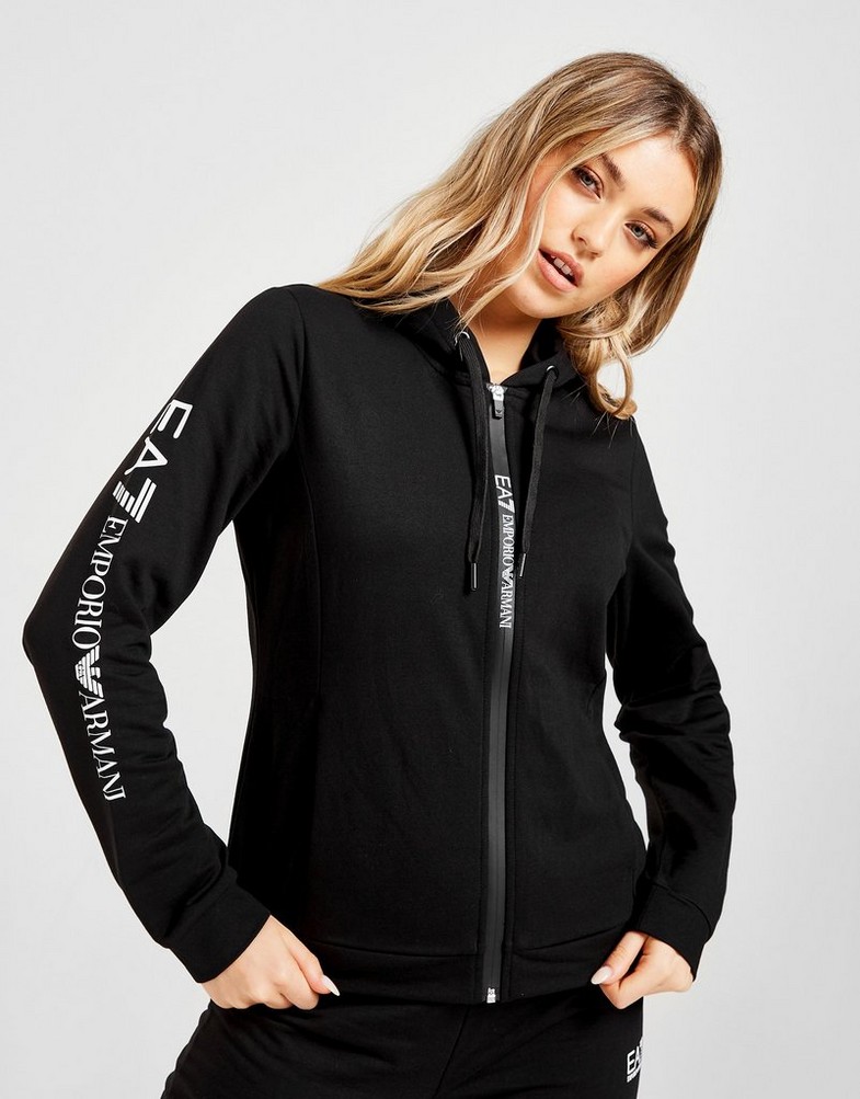 EMPORIO ARMANI DRES LOGO ZIP HOODIE TRACKSUIT 6LTVW0TJALZ1200 Czarny