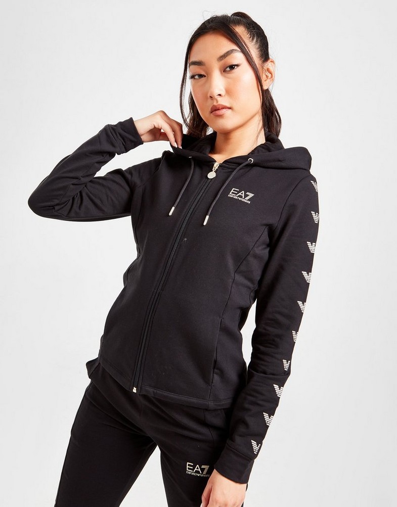 Bluza damska EMPORIO ARMANI Z KAPTUREM EAGLE FULL ZIP HOODIE 6LTM28TJJRZ0200 Czarny