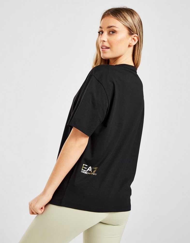 Koszulka, t-shirt damski EMPORIO ARMANI KRÓTKI RĘKAW CORE BOYFRIEND T-SHIRT 6LTT09TJGCZ1200 Czarny