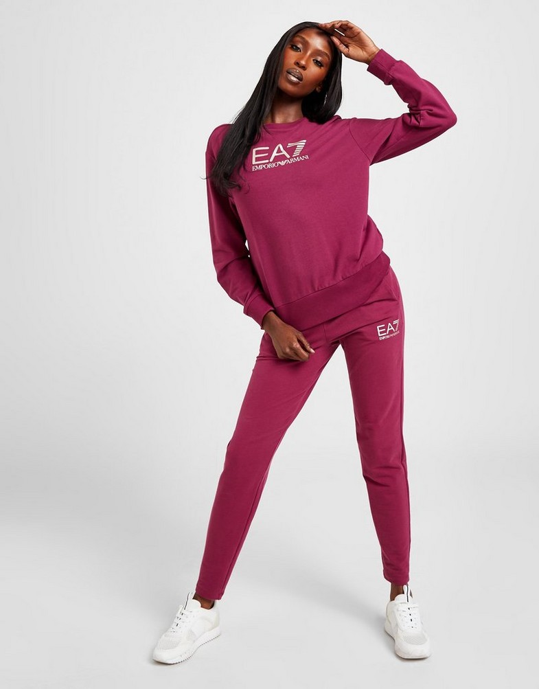 EMPORIO ARMANI DRES LOGO CREW TRACKSUIT 6LTV57TJCQZ1390 Czerwony