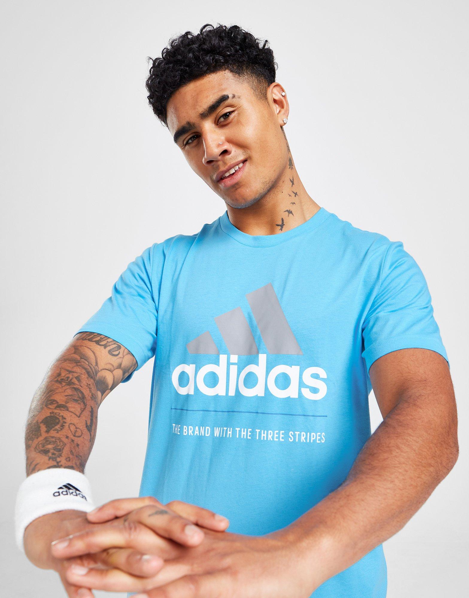 Мъжка тениска ADIDAS BADGE OF SPORT LOGO ТЕНИСКА  HN5790 Син