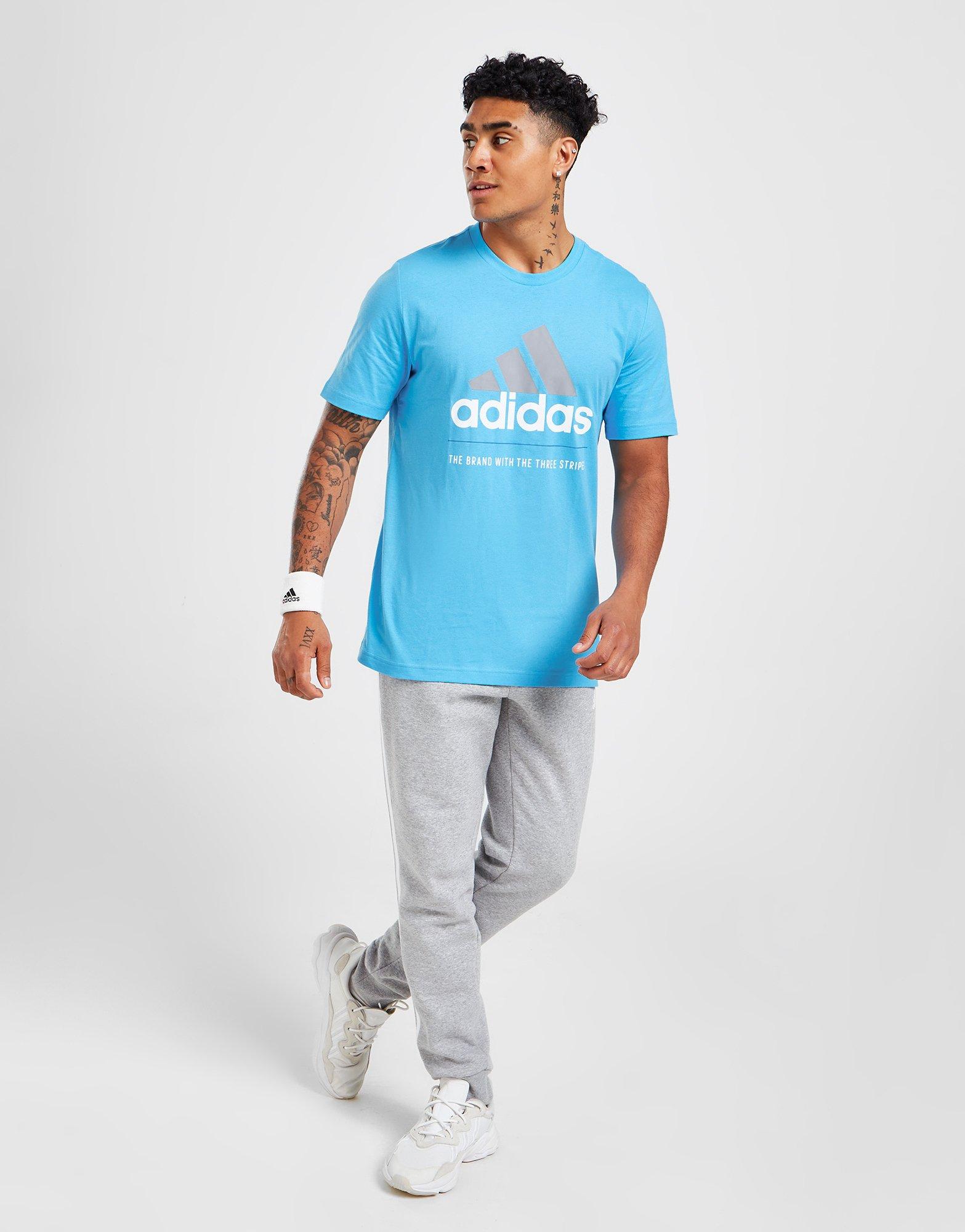 Мъжка тениска ADIDAS BADGE OF SPORT LOGO ТЕНИСКА  HN5790 Син