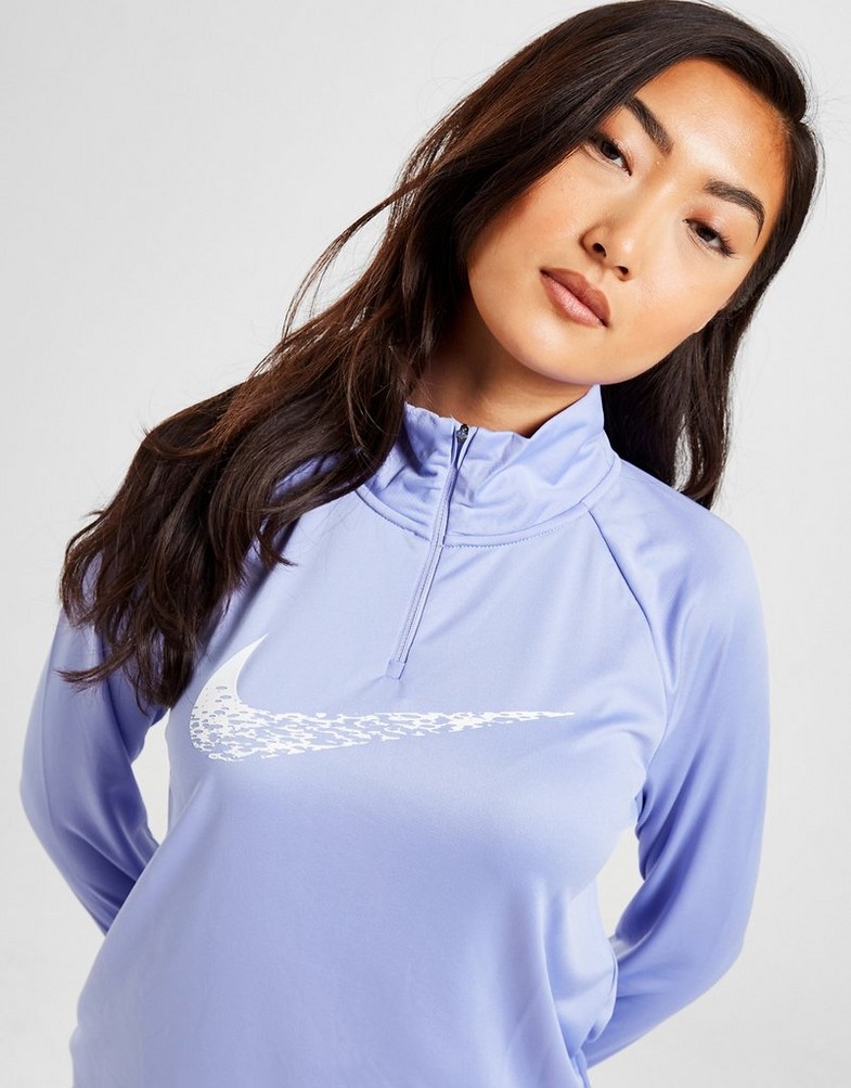Bluza damska NIKE BLUZA (R)SWSH 1/4 ZP LIL DM7769-569 Niebieski