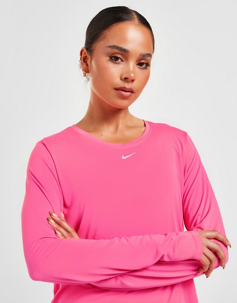 NIKE BEZRĘKAWNIK TRAINING ONE LONG SLEEVE T-SHIRT DD0641-684 Różowy