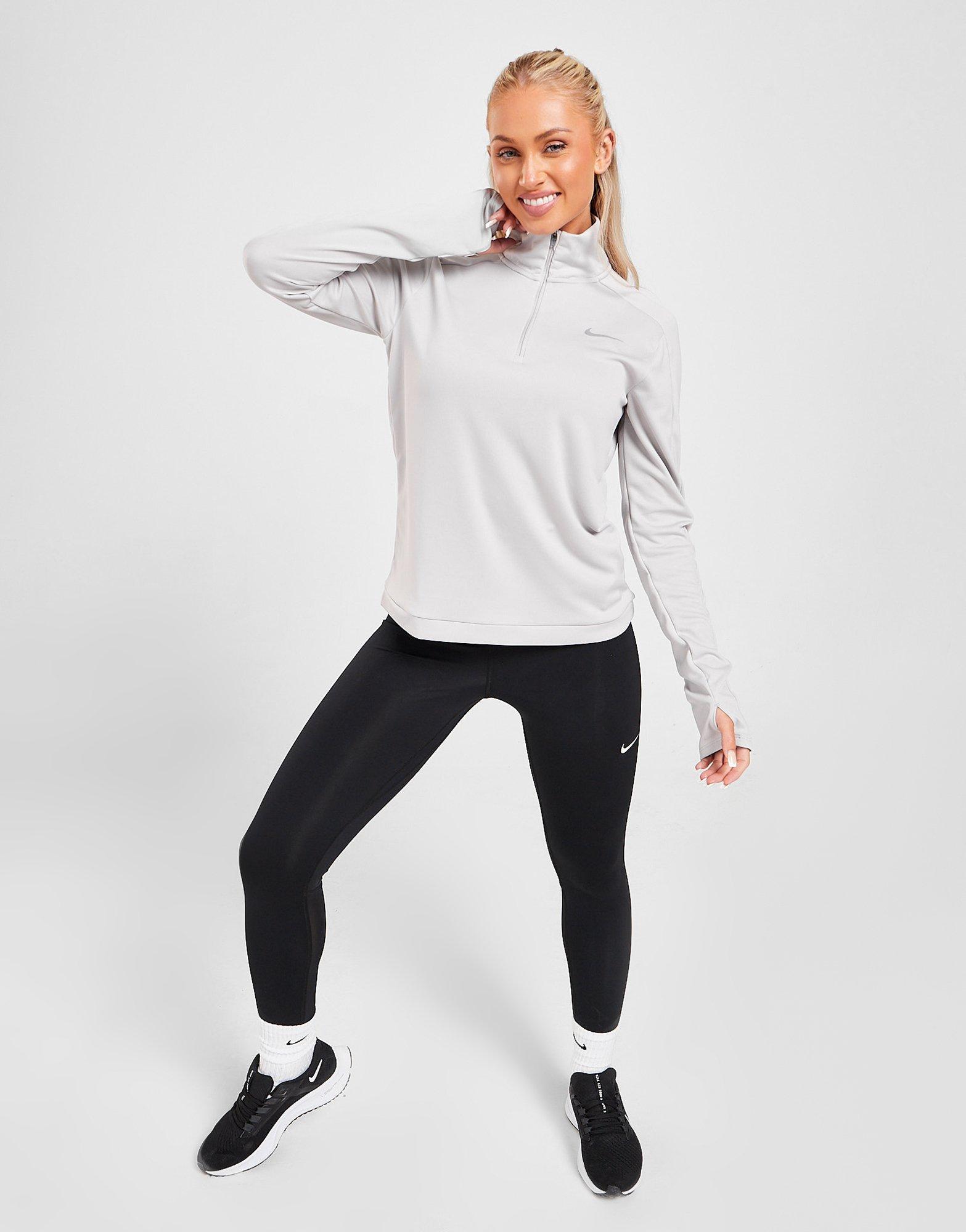 Дамска блуза NIKE СУИТЧЪР СЪС ЗАКОПЧАВАНЕ (R) PCR 1/2 ZP LT'IR SWEATSHIRT DQ6377-012 Сив