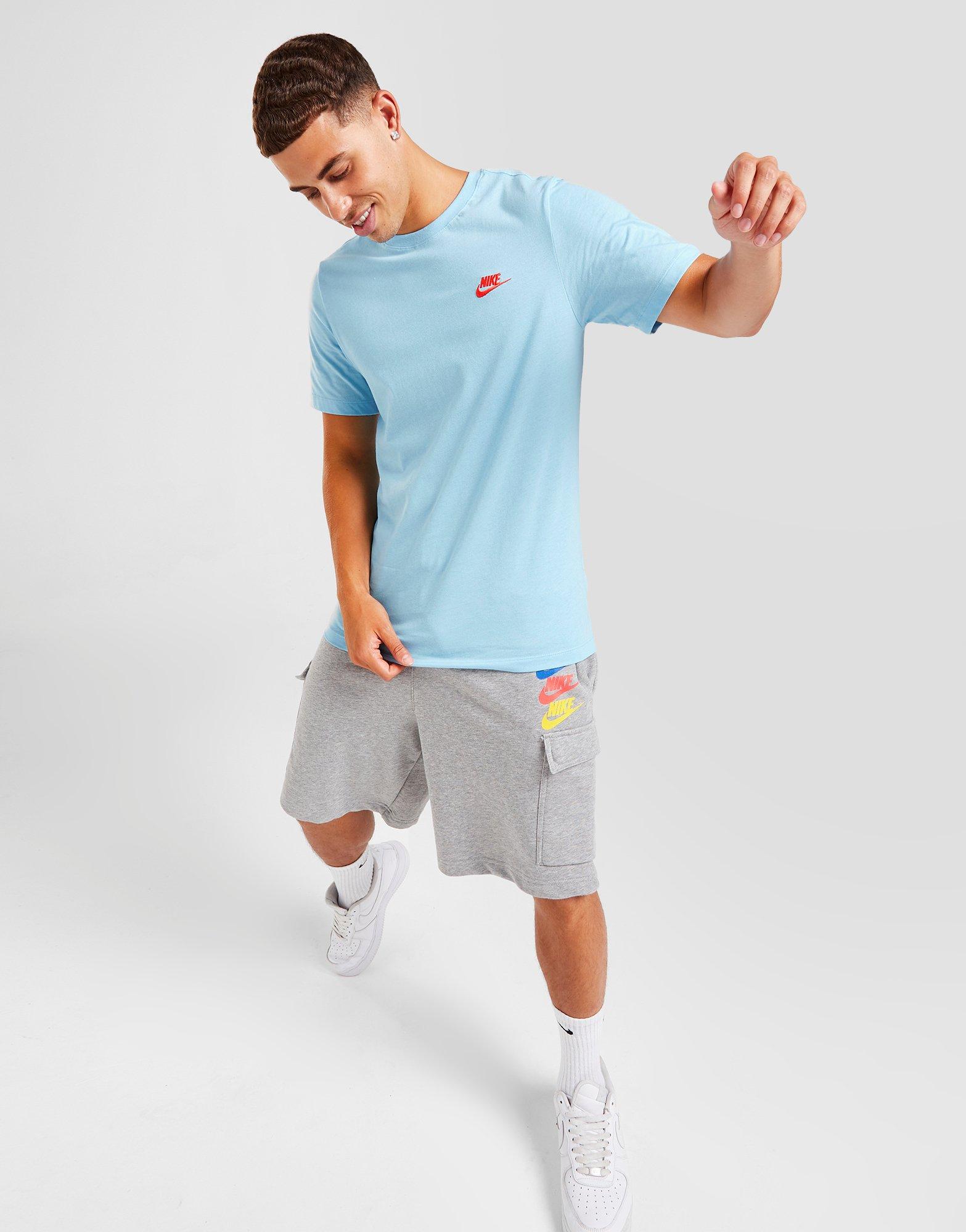 Koszulka, t-shirt męski NIKE T-SHIRT SPORTSWEAR CLUB AR4997-499 Niebieski