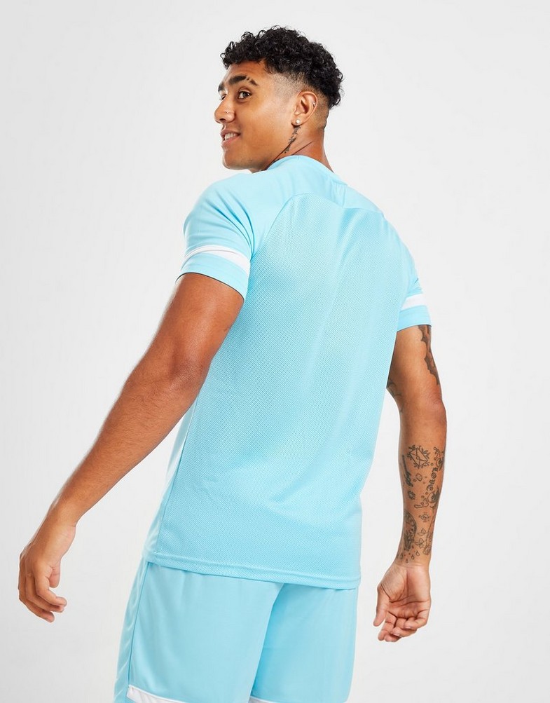 Koszulka, t-shirt męski NIKE T-SHIRT ACAD ESS T BLUE CHILL CW6101-499 Niebieski