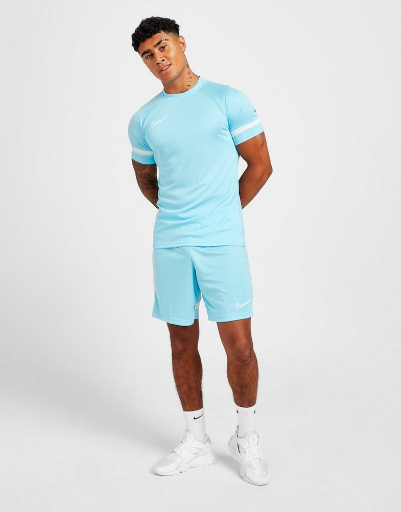 Krótkie spodenki, szorty męskie NIKE SZORTY ACAD ESS SHT BLUE CHILL CW6107-499 Niebieski