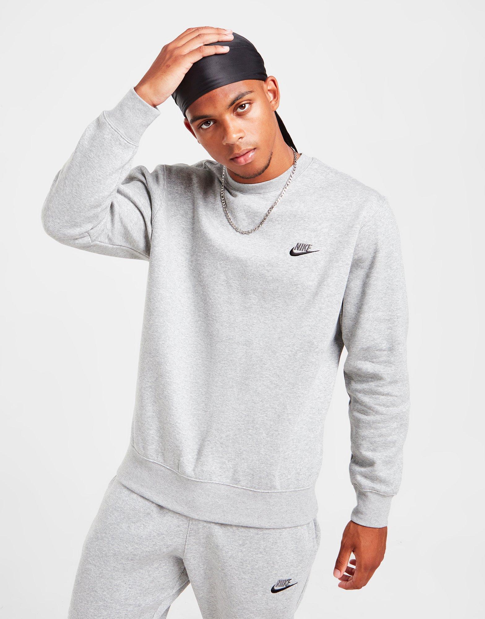 Férfi pulóverek NIKE PULÓVER FDTN CRW DGH/GRY/BLK DQ8383-063 Szürke