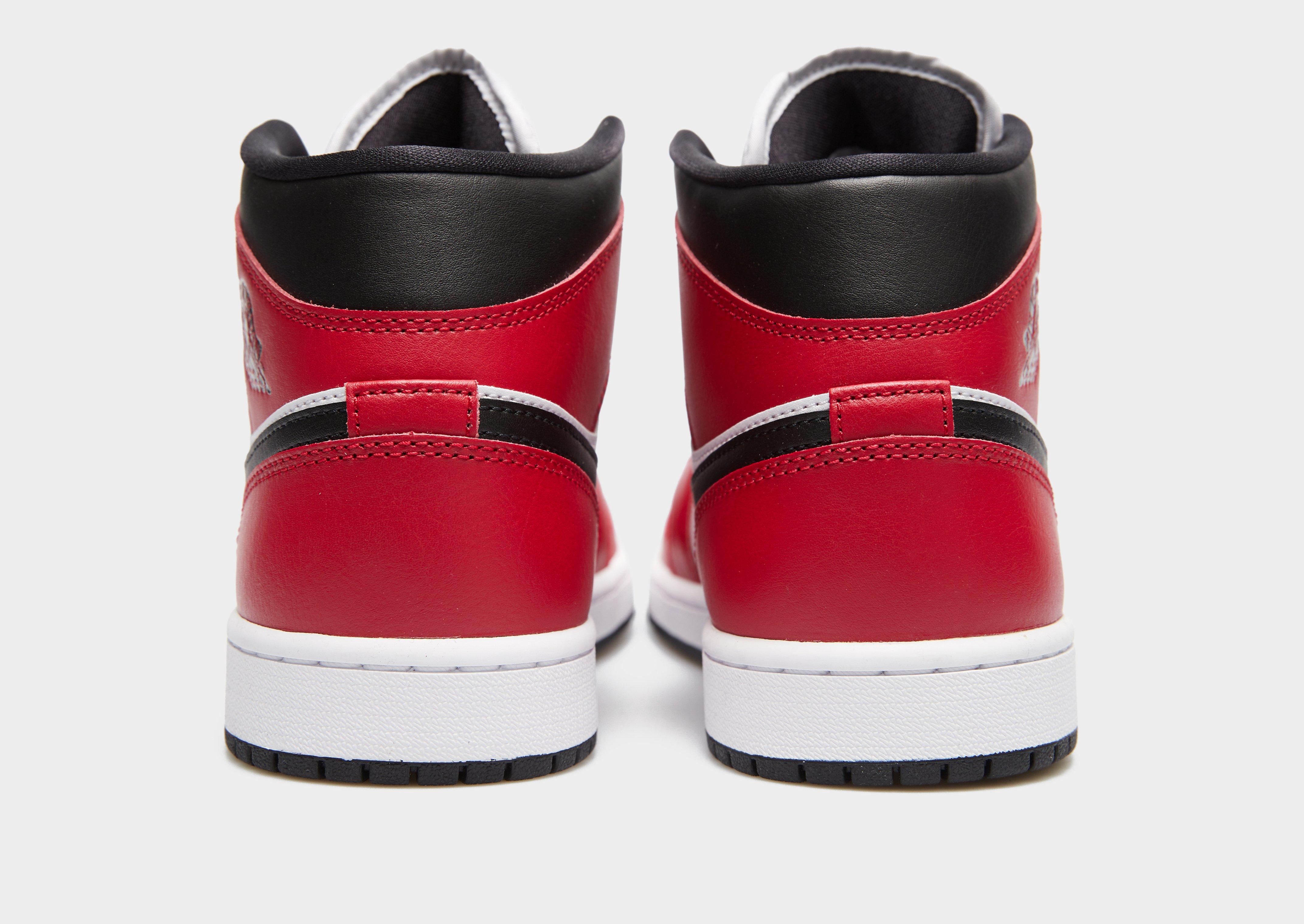 Buty sneakersy męskie AIR JORDAN 1 MID 554724-069 Czerwony