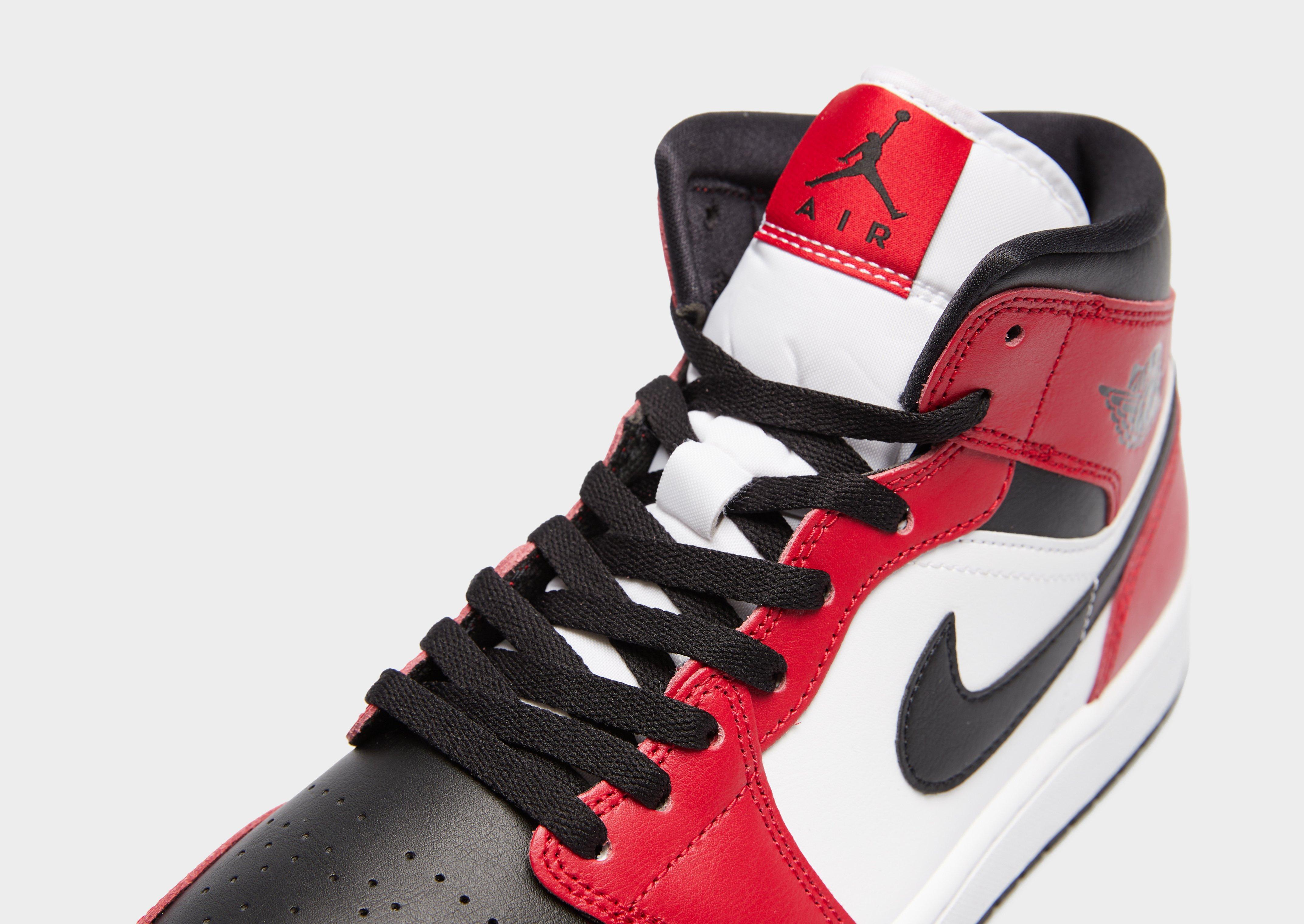 Buty sneakersy męskie AIR JORDAN 1 MID 554724-069 Czerwony