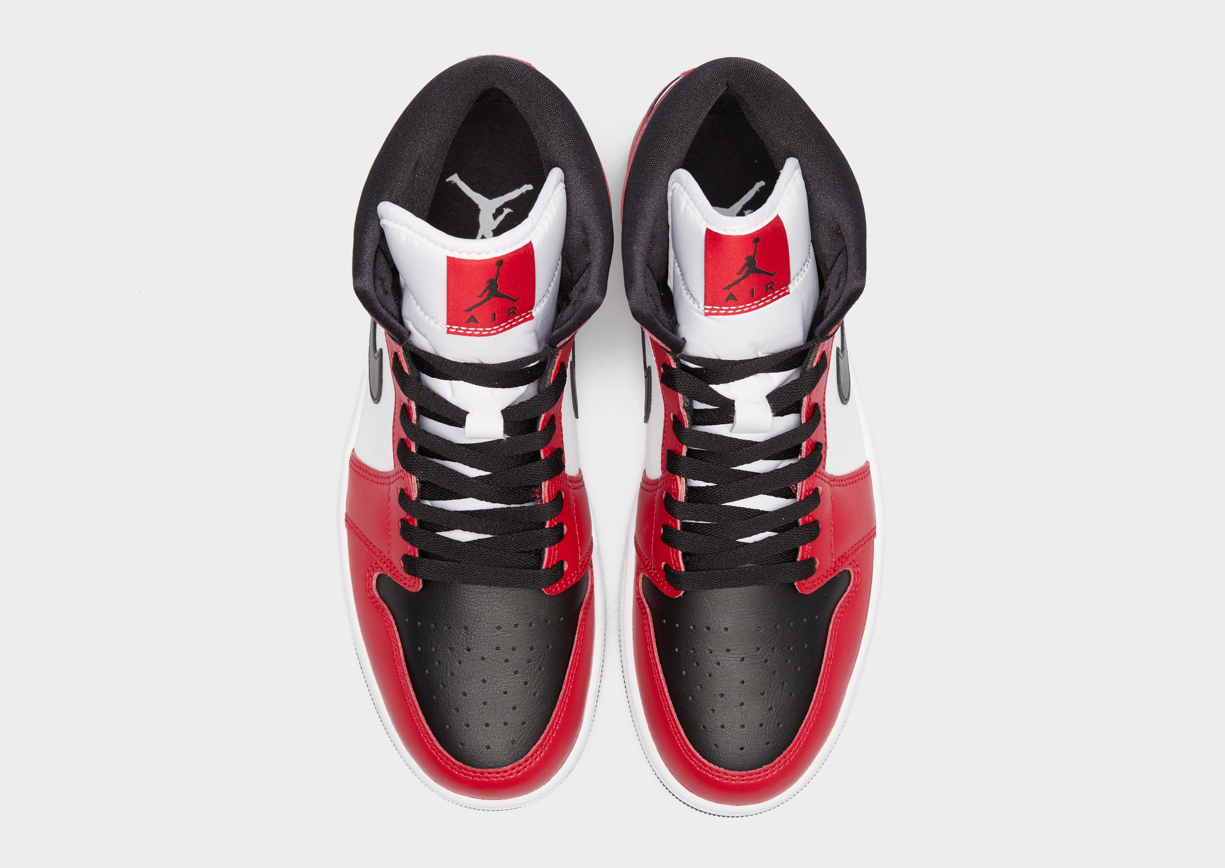 Buty sneakersy męskie AIR JORDAN 1 MID 554724-069 Czerwony