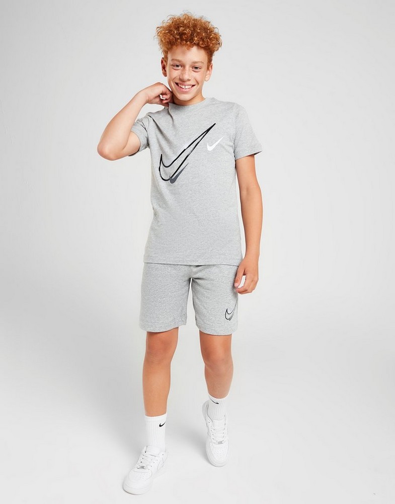 Koszulka, t-shirt dziecięcy NIKE T-SHIRT MULTI SWOOSH T GRY BOY DX2297-063 Szary