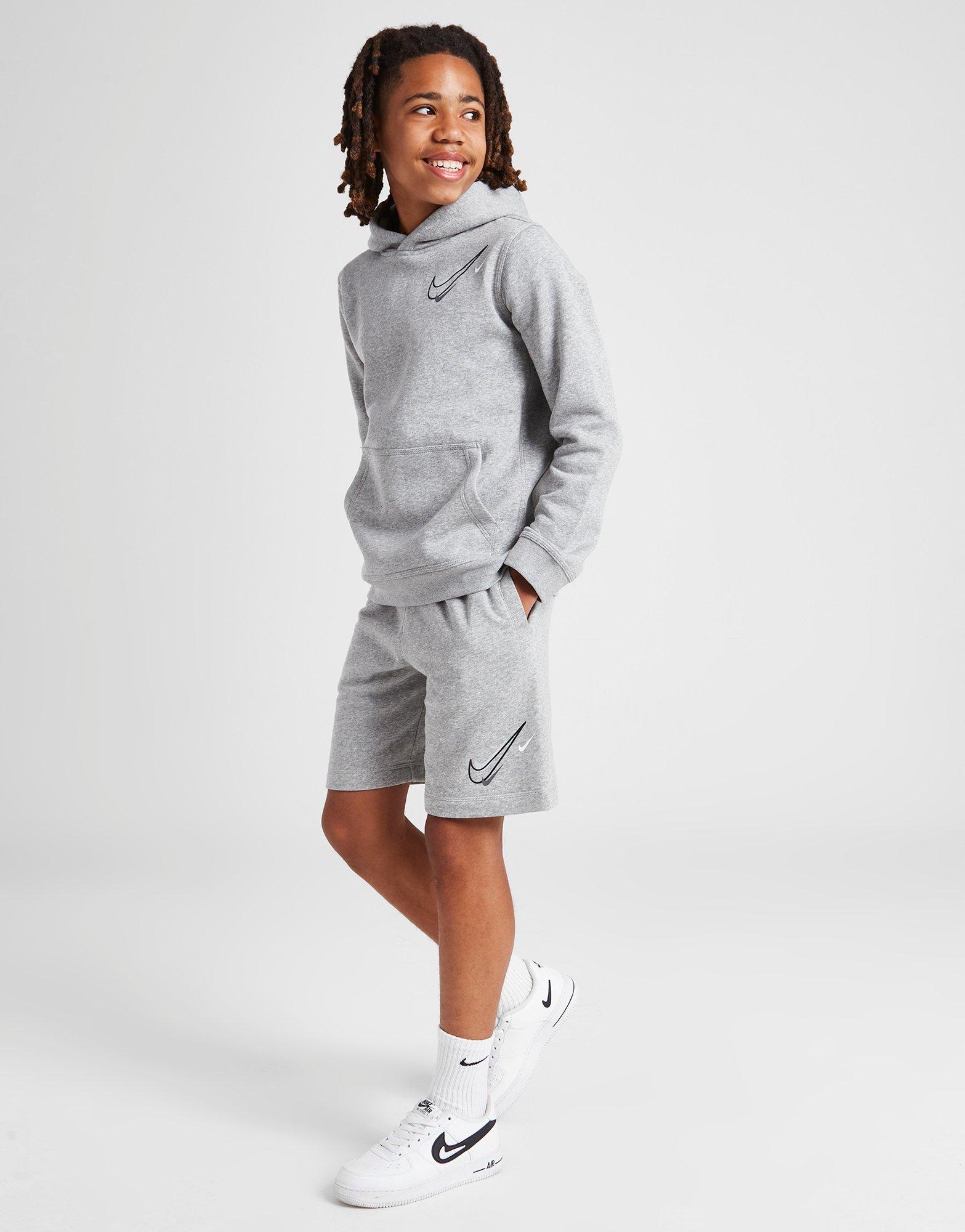 Detské krátke nohavice NIKE ŠORTKY  MULTI SWSH SHORT GRY BOY DX2298-063 Sivá