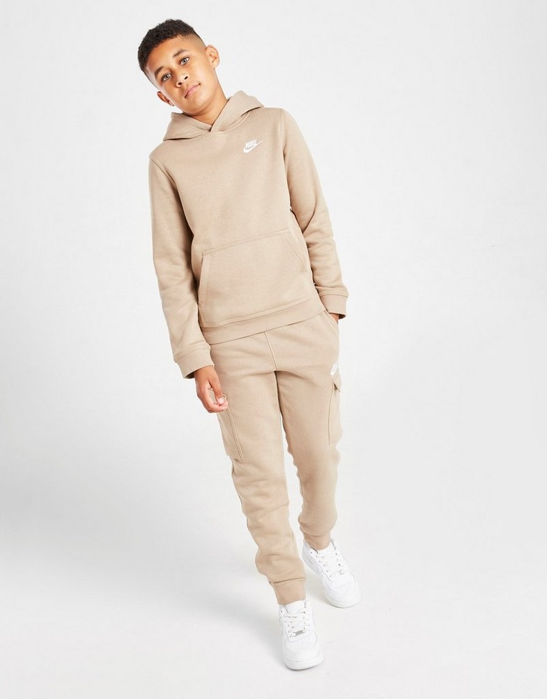 NIKE BLUZA Z KAPTUREM NIKE SPORTSWEAR CLUB BOY BV3757-247 Beżowy
