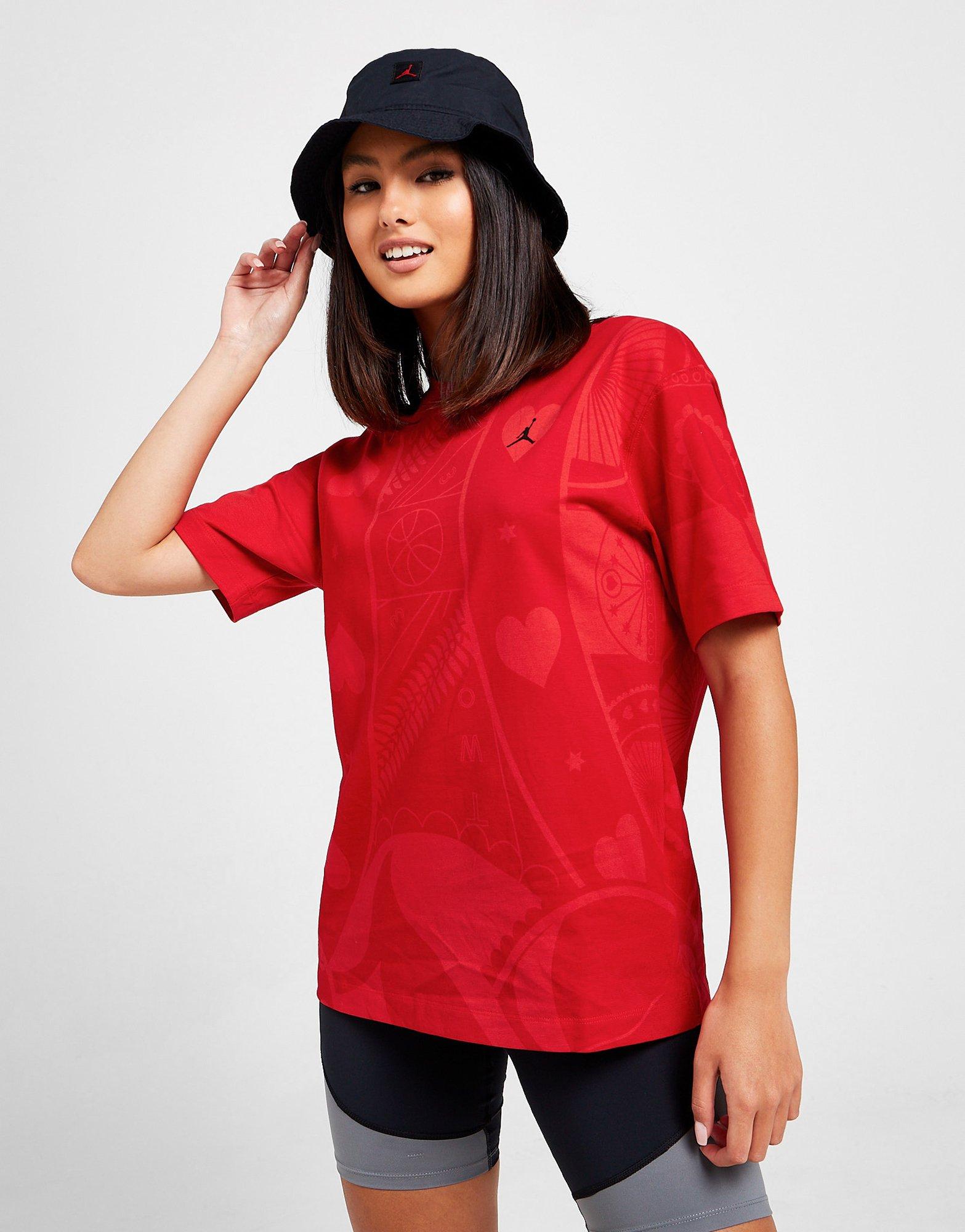 Tricou pentru femei JORDAN TRICOU FLIGHT BOXY TRICOU DQ4591-612 Bordo