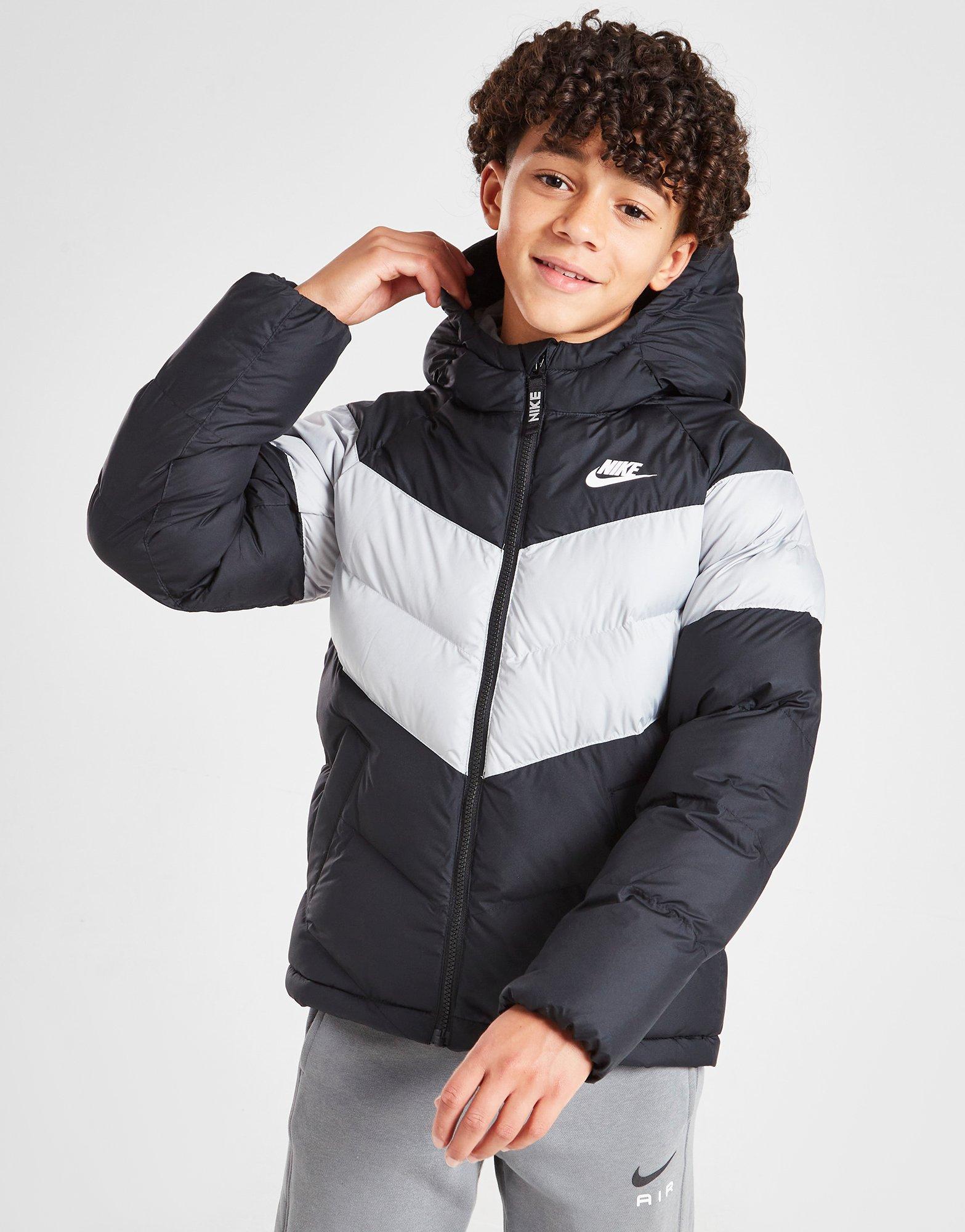 NIKE KURTKA C-BLOCK BUB BLK/GRY BOY DX1264-010 Czarny