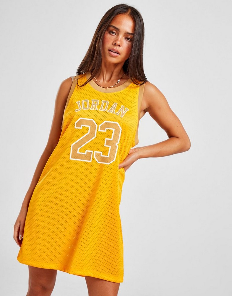 Rochie pentru femei ROCHIE W JORDAN HERITAGE TRENINGS CORE  DO5029-705 Galben mustar