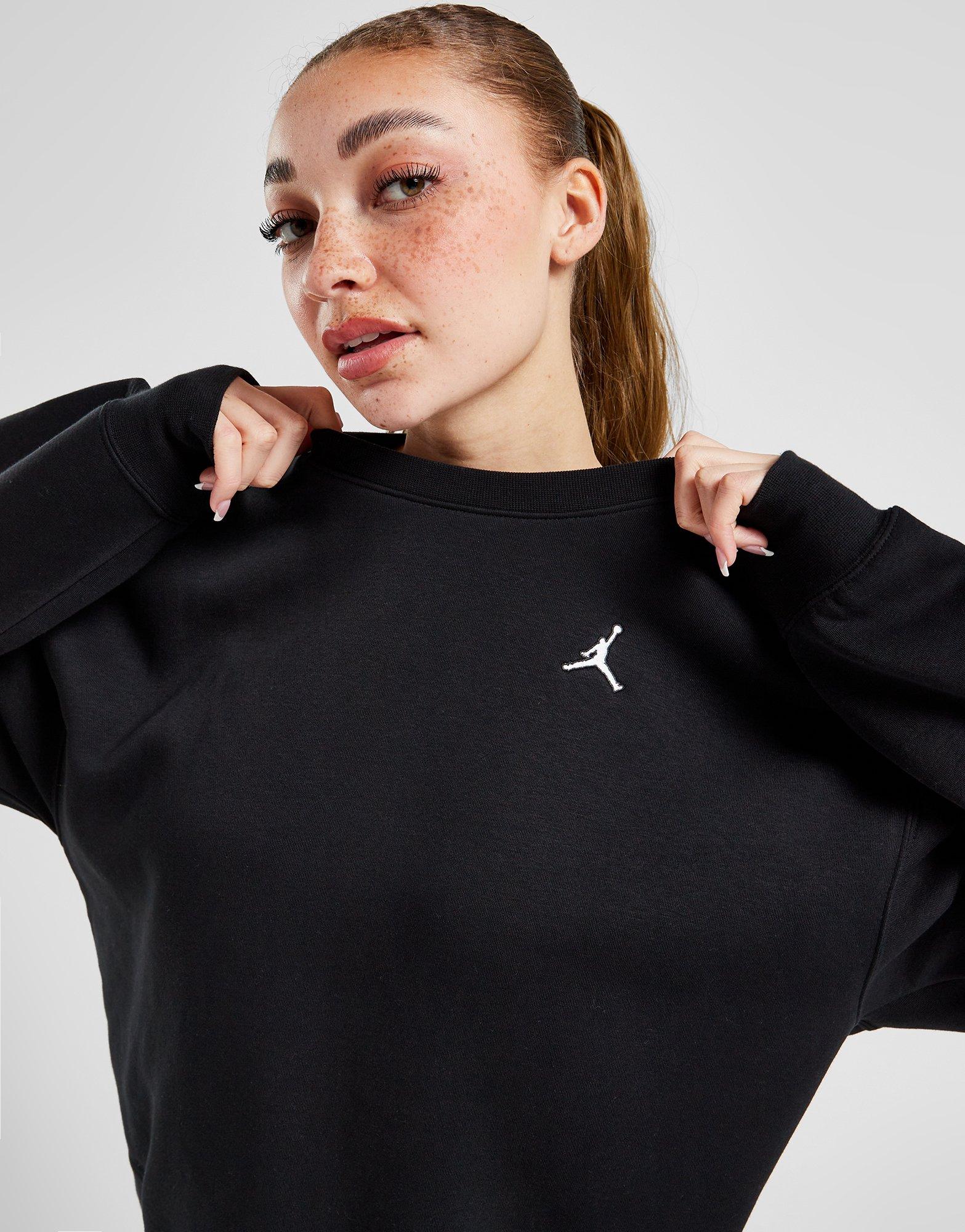 Női pulóver JORDAN ESSENTIAL CREW SWEATSHIRT DQ4462-010 Fekete