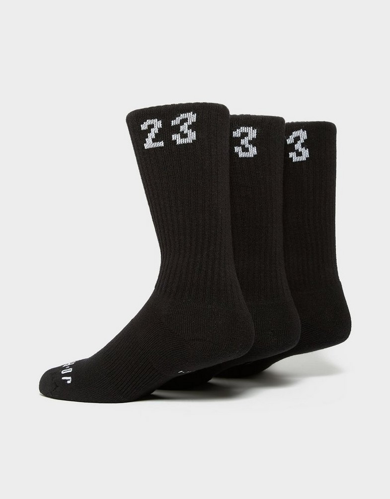 Șosete pentru femei JORDAN ȘOSETE U J ESSENTIAL CREW 3PR - 144 DA5718-010 Negru