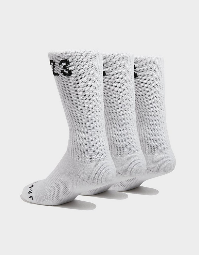 Șosete pentru femei JORDAN ȘOSETE U J ESSENTIAL CREW 3PR - 144 DA5718-100 Alb