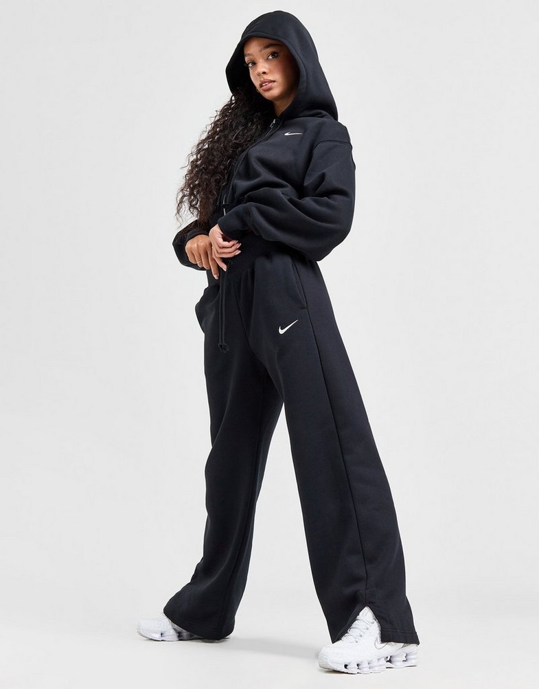 NIKE SPODNIE W NSW PHNX FLC HR PANT WIDE DQ5615-010 Czarny