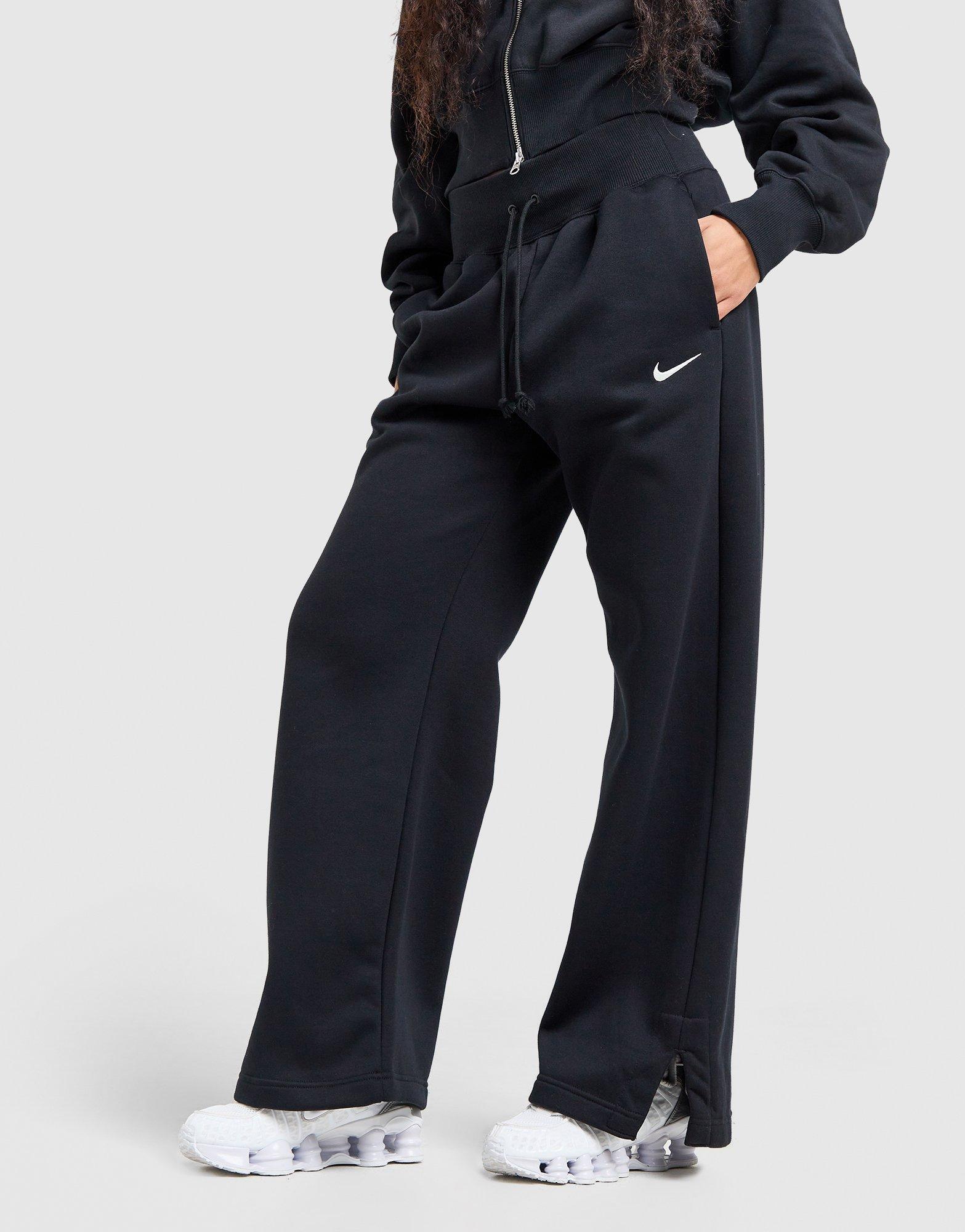 Жіночі штани NIKE ШТАНИ W NSW PHNX FLC HR PANT WIDE DQ5615-010 Чорний