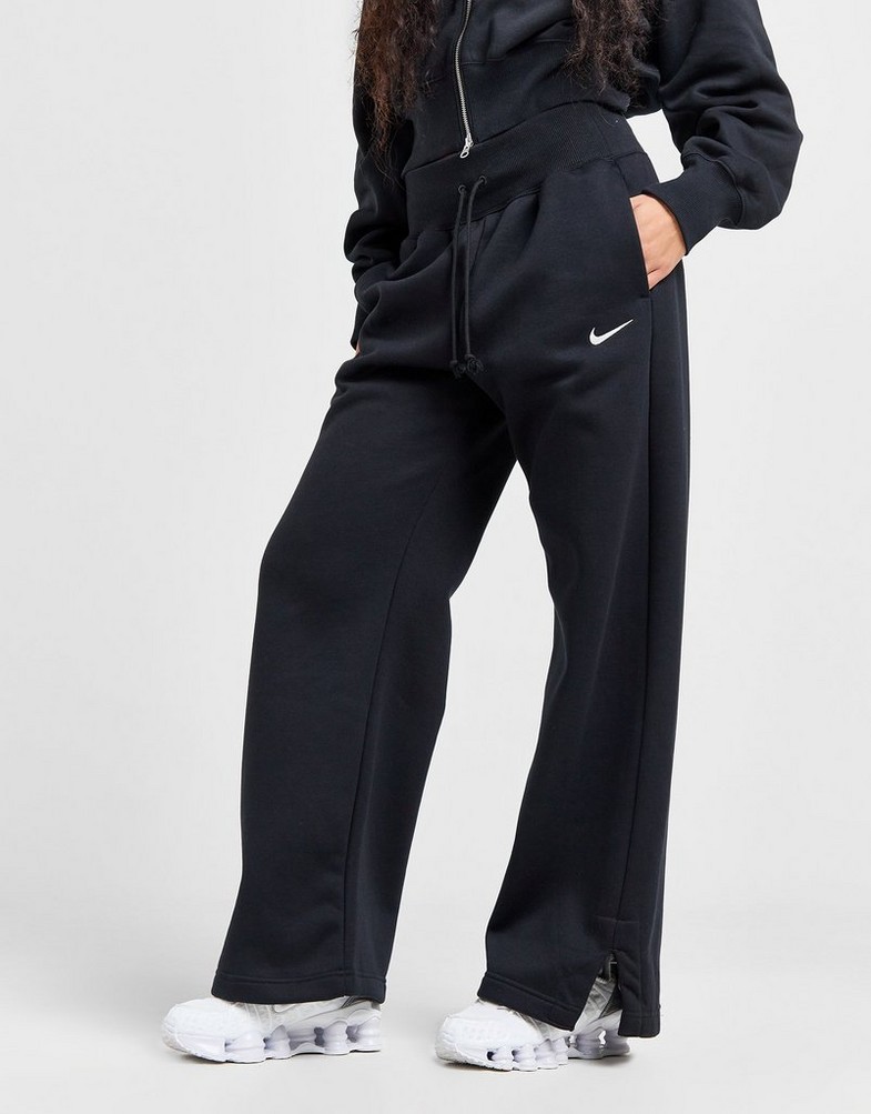 NIKE SPODNIE W NSW PHNX FLC HR PANT WIDE kolor Czarny (DQ5615-010) -  Damskie, Odzież, Spodnie