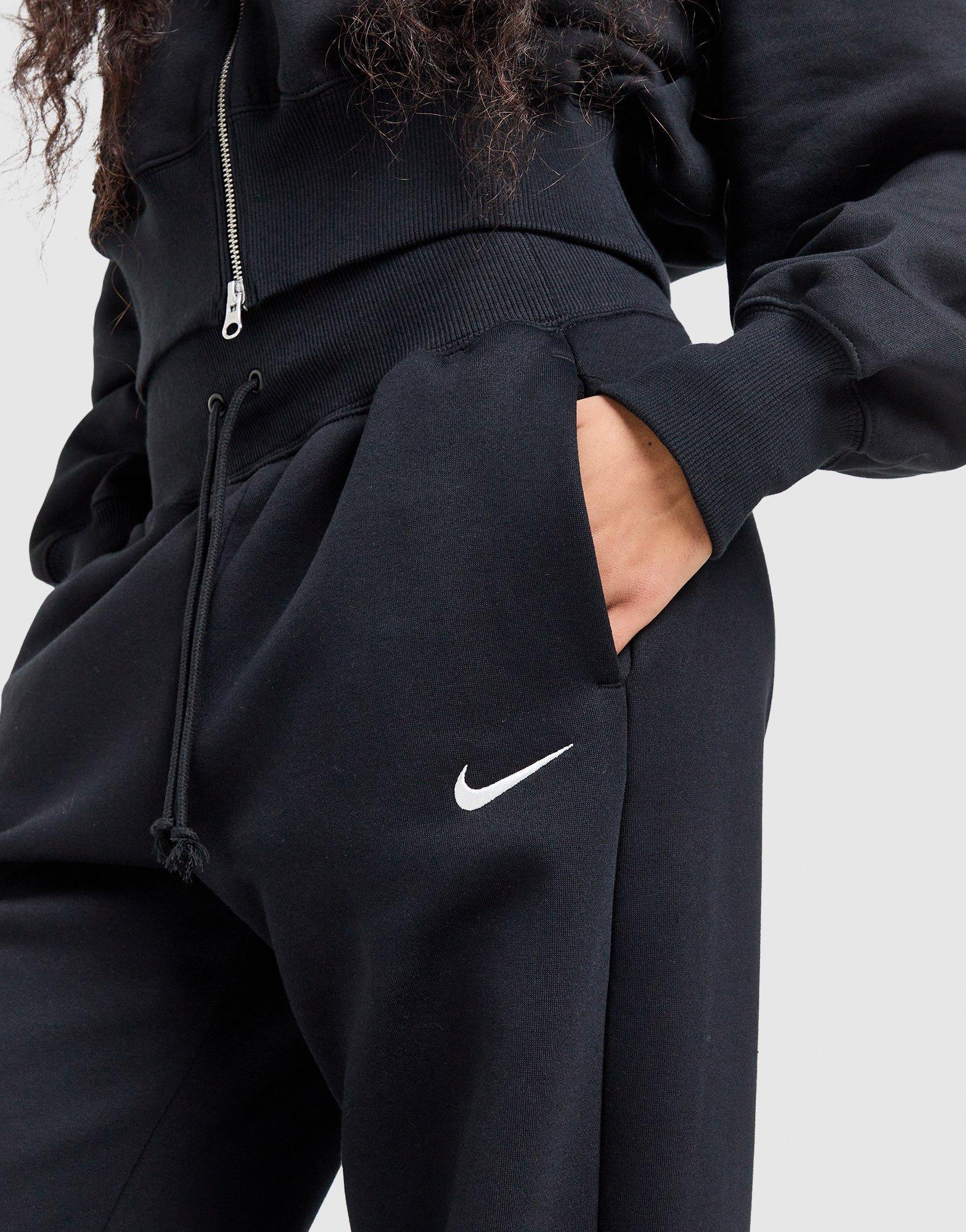 Жіночі штани NIKE ШТАНИ W NSW PHNX FLC HR PANT WIDE DQ5615-010 Чорний