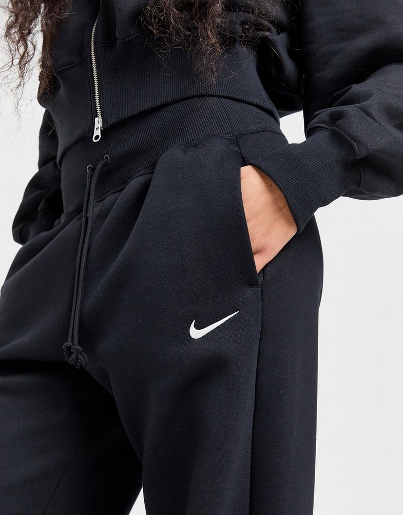 NIKE SPODNIE W NSW PHNX FLC HR PANT WIDE DQ5615-010 Czarny