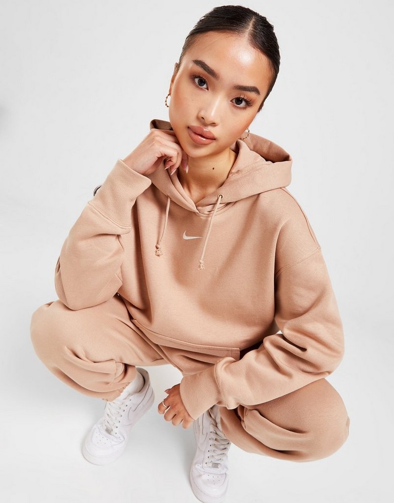 Dámská mikina NIKE MIKINA S KAPUCÍ W   NSW STYLE FLC PO HOODIE OS DQ5860-200 Béžová