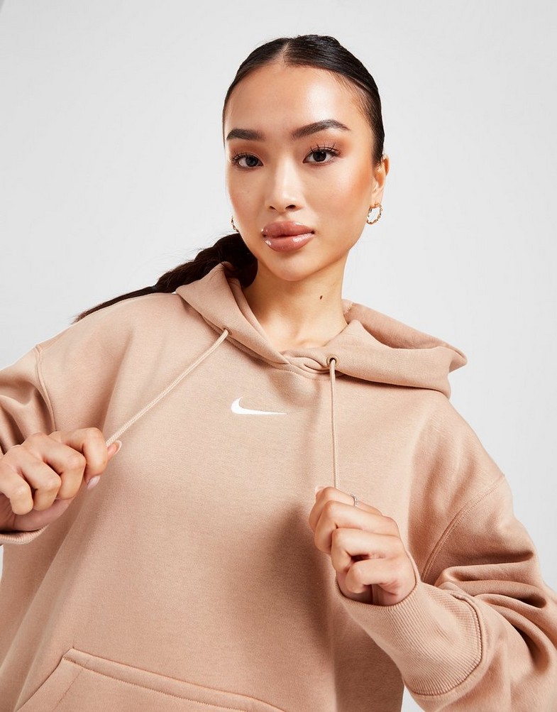Dámská mikina NIKE MIKINA S KAPUCÍ W   NSW STYLE FLC PO HOODIE OS DQ5860-200 Béžová