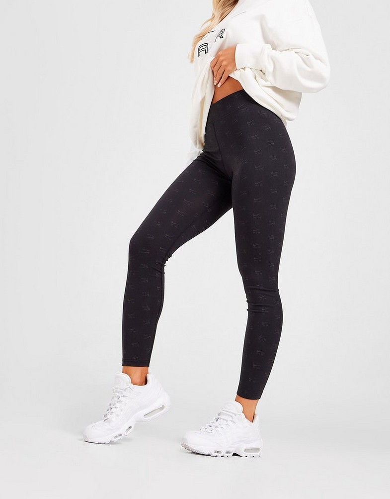 Női leggings NIKE LEGGINGS AIR AOP HR TGT BLK DQ6573-010 Fekete