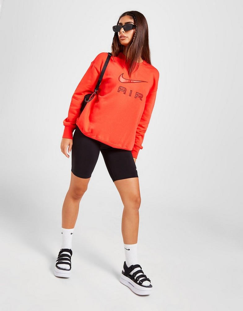 Bluza damska NIKE AIR FLEECE CREW SWEATSHIRT DQ6567-696 Czerwony