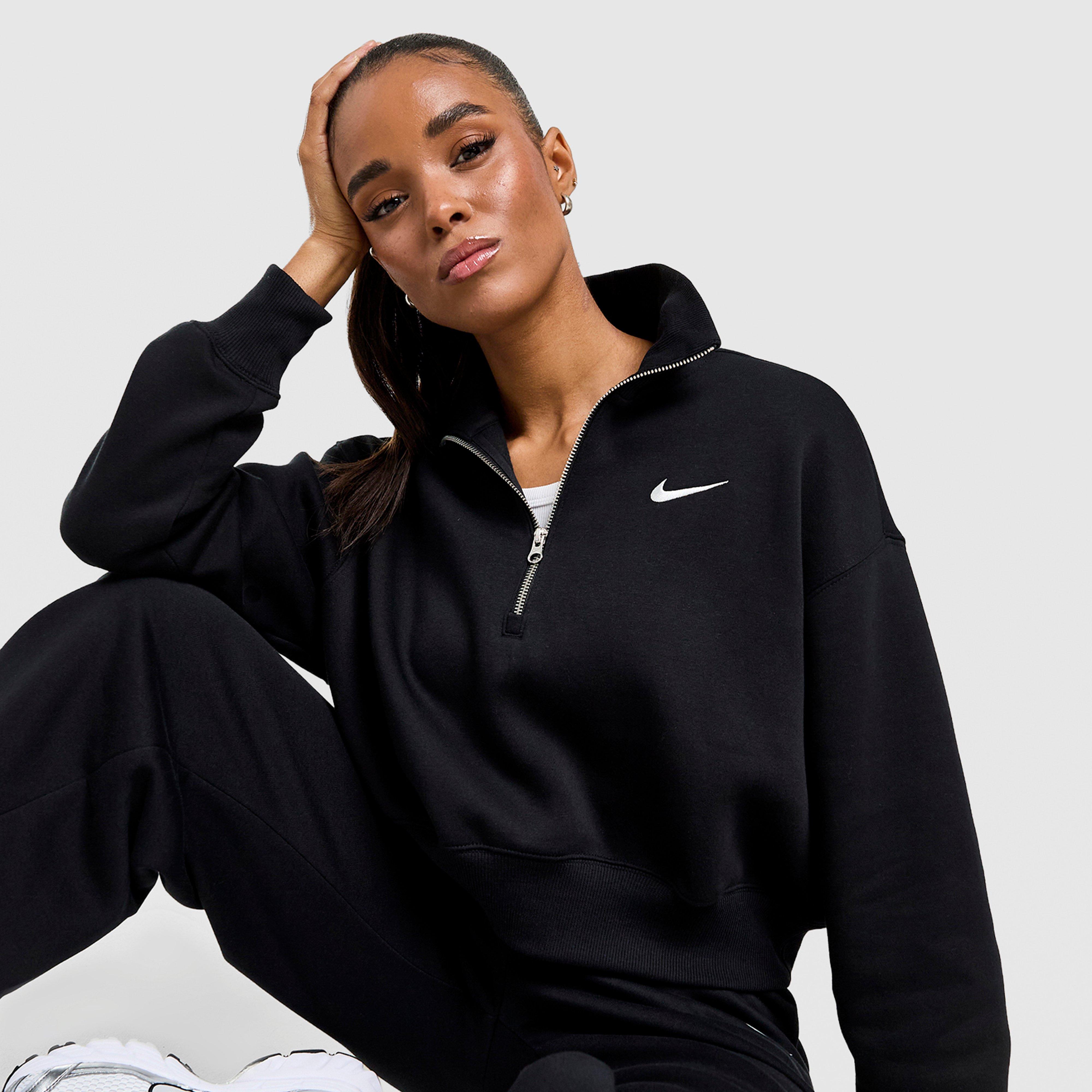 Dámska mikina NIKE MIKINA W NSW PHNX FLC QZ CROP