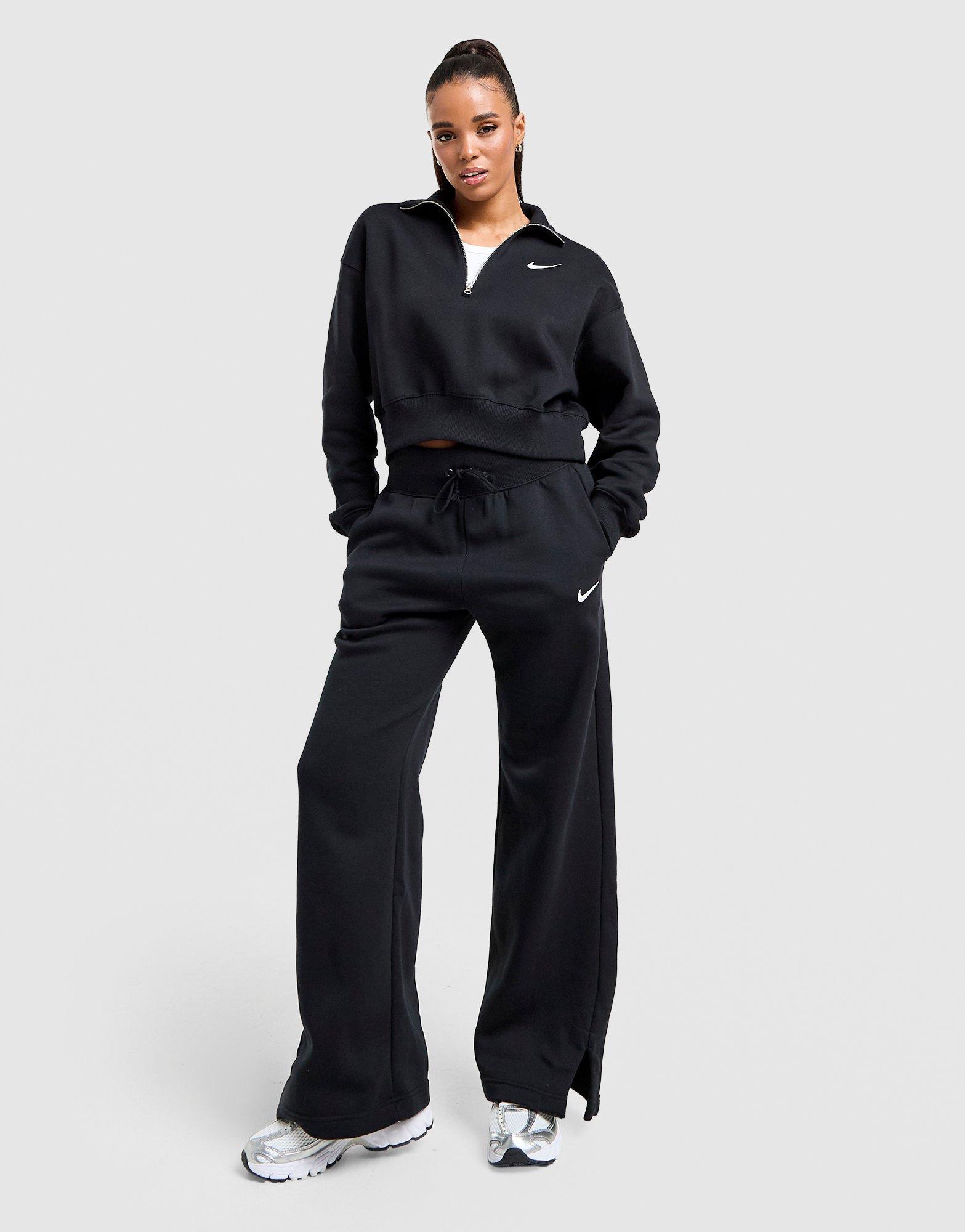 Жіночі кофти NIKE КОФТА W NSW PHNX FLC QZ CROP DQ5767-010 Чорний