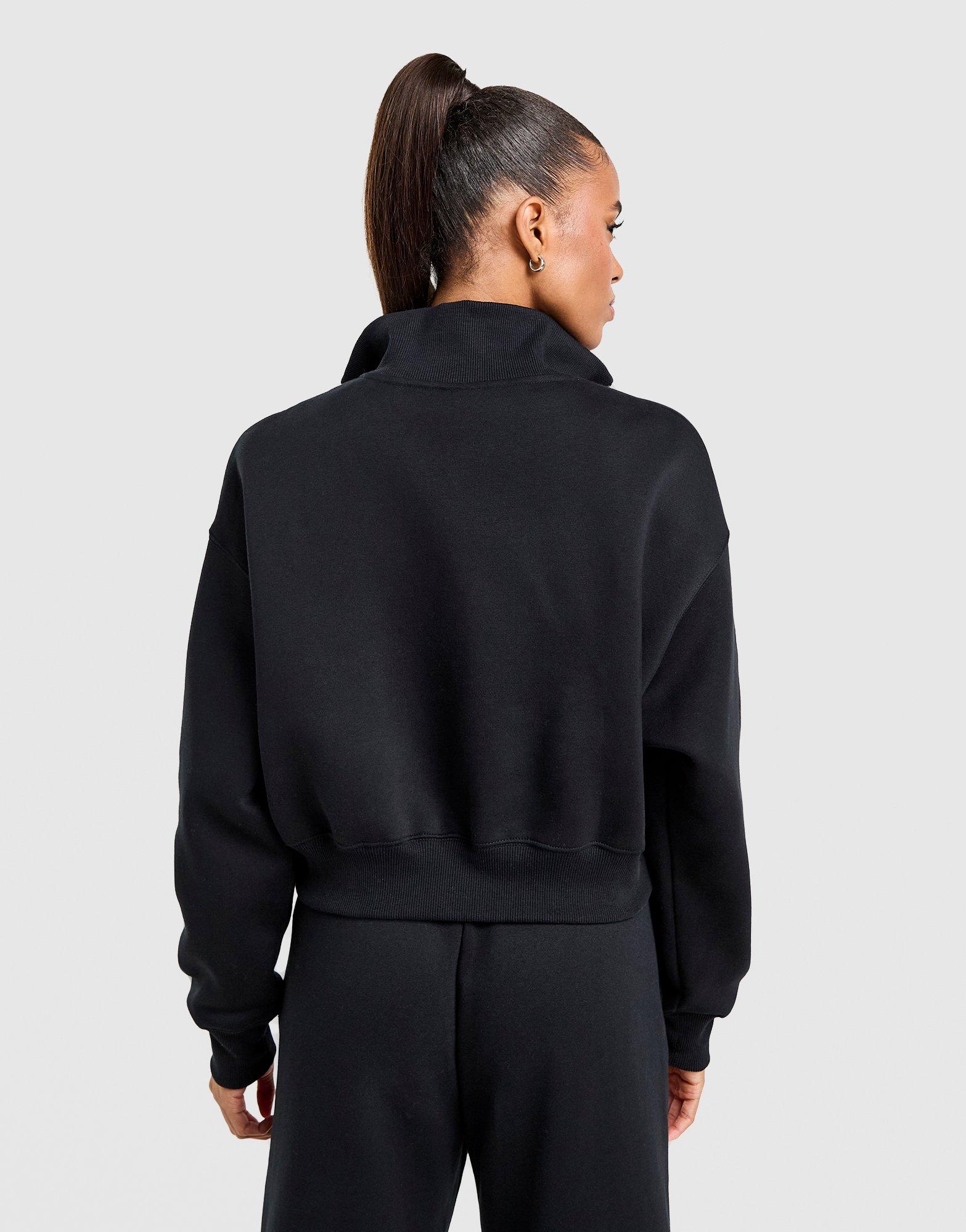 Жіночі кофти NIKE КОФТА W NSW PHNX FLC QZ CROP DQ5767-010 Чорний