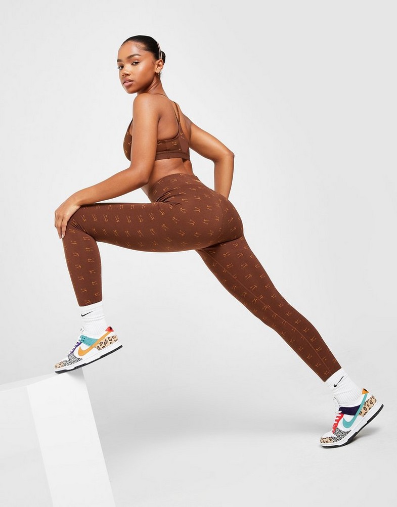 Dámske nohavice NIKE NOHAVICE  AIR AOP HR TGT CACAO DQ6573-259 Hnedá
