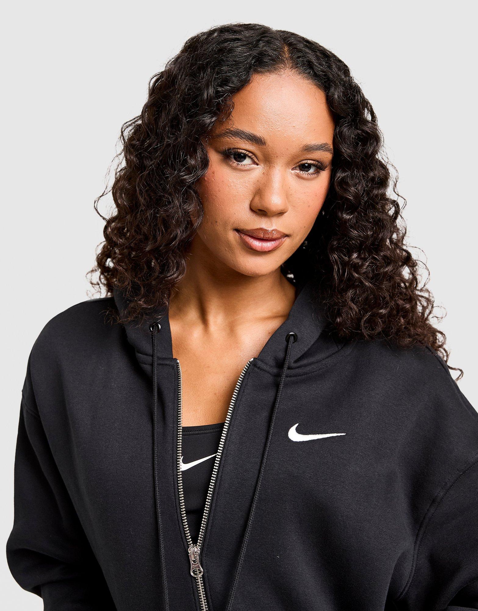 Дамска блуза NIKE СУИТЧЪР СЪС ЗАКОПЧАВАНЕ W NSW   PHNX FLC FZ OS HOODIE P DQ5758-010 Черен